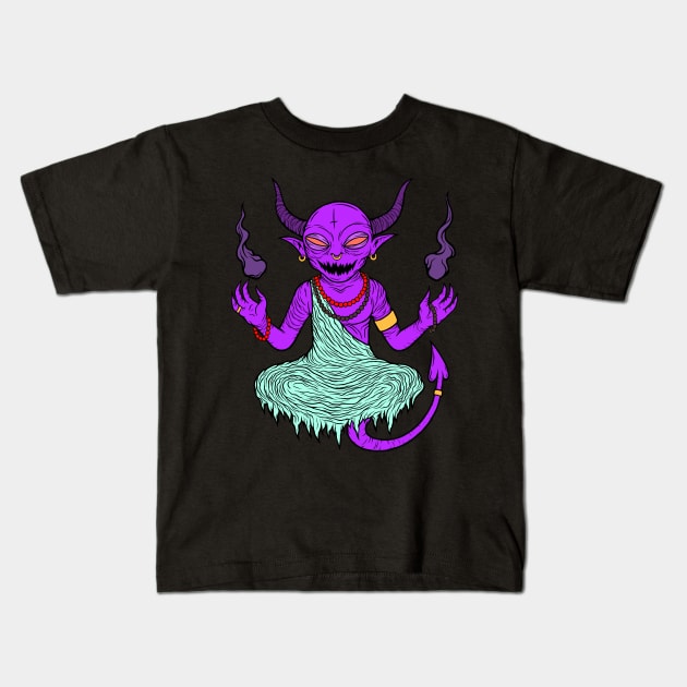 Demon Shaman2 Kids T-Shirt by flynnryanart